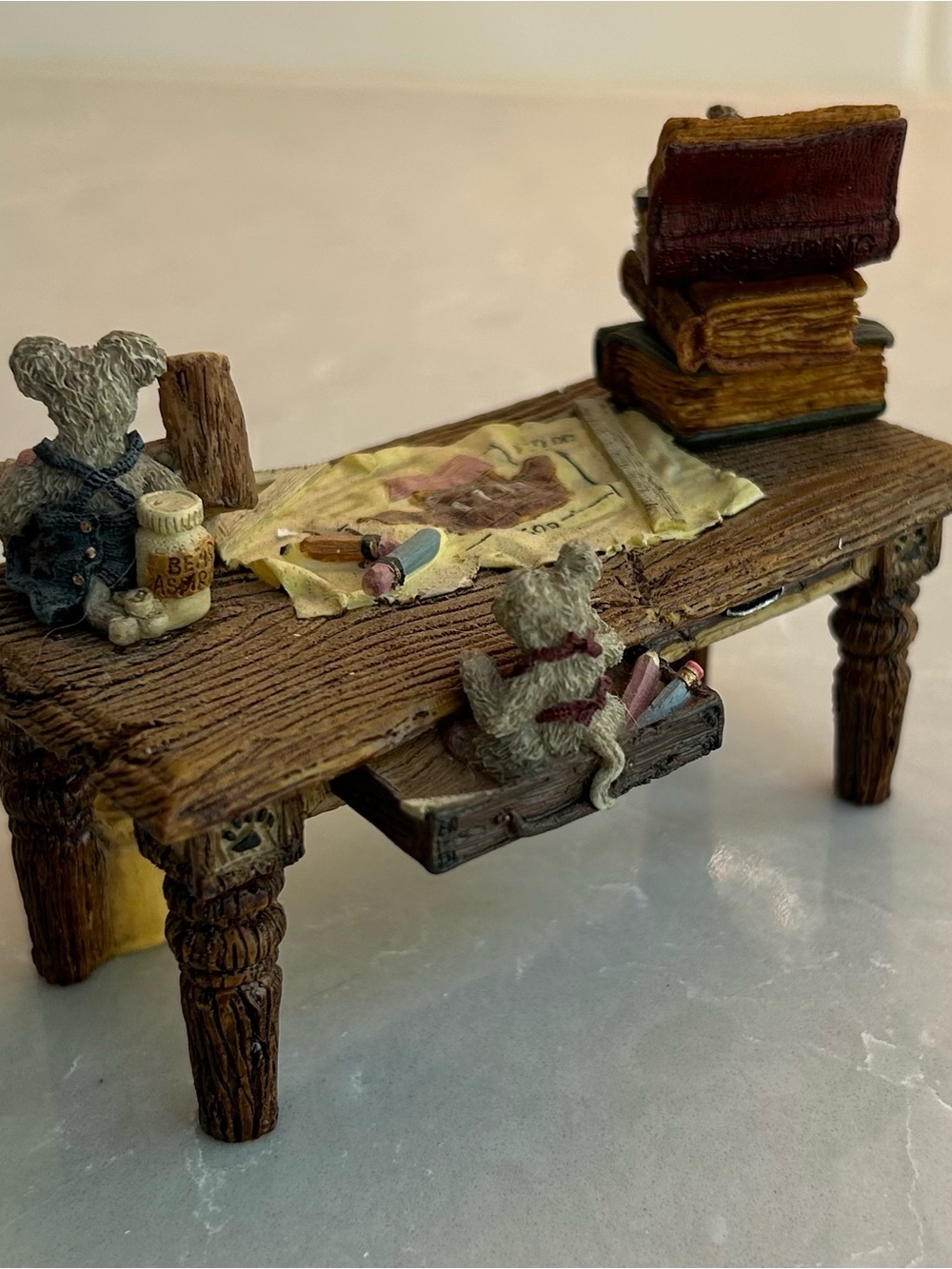 Boyds Bears Noah’s Genius at Work Table figurine 4E/5995 - Picture 2 of 5